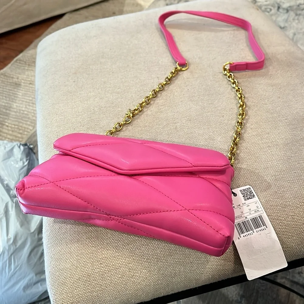 Mango Pink Quilted Chain Bag/NWT